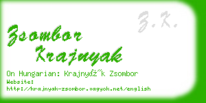 zsombor krajnyak business card
